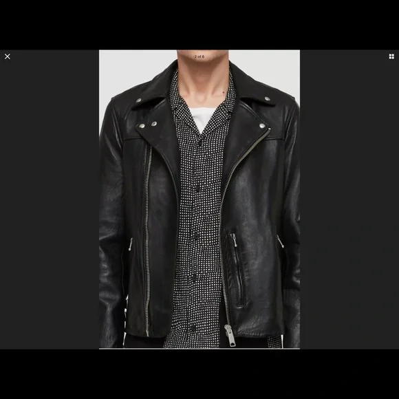 COPY - All Saints Large Leather Uni Motorcycle Jacket